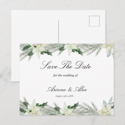 Rustikale Herbsthochzeit Save the Date Postkarte (Vorne/Hinten)