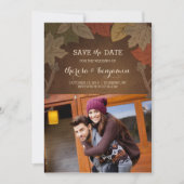 Rustikale Herbsthochzeit speichert die Datumskarte Save The Date (Vorderseite)