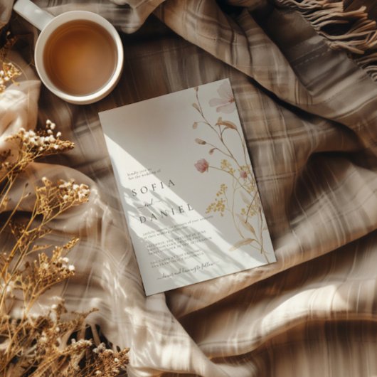 Rustikale Herbsthochzeit von Boho Einladung