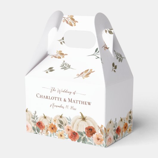 Rustikale Herbsthochzeit von Boho Geschenkschachtel (Rückseite)