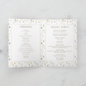 Rustikale Herbsthochzeit Wildblume florale Hochzei Programm (Innenseite)