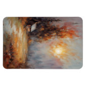 Rustikale Herbsthütte Landschaft Herbst Kunst Magnet (Horizontal)