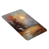 Rustikale Herbsthütte Landschaft Herbst Kunst Magnet (Rechte Seite)