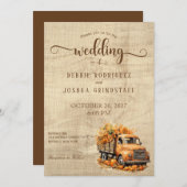 Rustikale Herbstkampfflugzeuge Einladung zur Hochz (Vorne/Hinten)