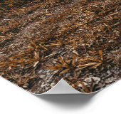 Rustikale Herbstkanone // Dunkelgrau Poster (Ecke)