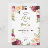 Rustikale Herbstkapelle Hochzeit Einladung (Vorderseite)