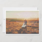 Rustikale Herbstkapelle Hochzeit Foto Vielen Dank Dankeskarte (Rückseite)