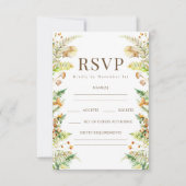 Rustikale Herbstkarten belassen Boho-Hochzeit im H RSVP Karte (Vorderseite)