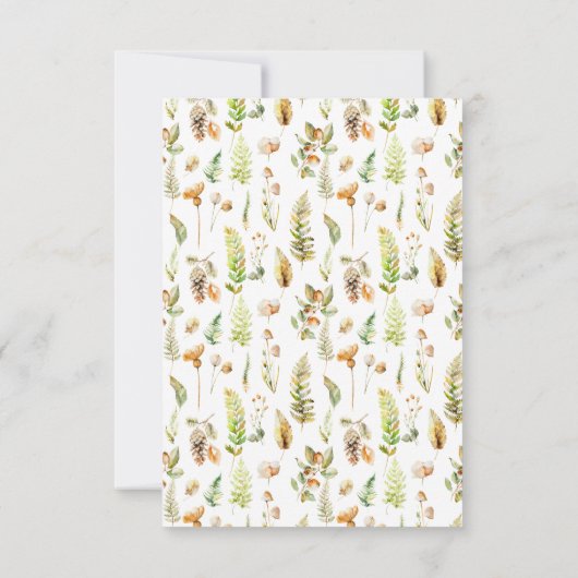 Rustikale Herbstkarten belassen Boho-Hochzeit im H RSVP Karte (Rückseite)