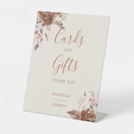 Rustikale Herbstkarten und Geschenke Sockelschild