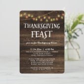 Rustikale Herbstkerzenleuchten und Erntedank aus H Einladung (Stehend Vorderseite)