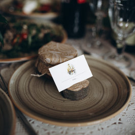 Rustikale Herbstkiefern Hochzeitsfeiern Platzkarte Visitenkarten