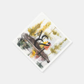 Rustikale Herbstkiefern Personalisiert Serviette (Ecke)