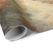 Rustikale Herbstkirche Aquarellmalerei Dekoupage Geschenkpapier (Rolleneckpunkt)