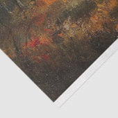 Rustikale Herbstkirche Aquarellmalerei Dekoupage Seidenpapier (Ausschnitt)