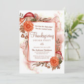 Rustikale Herbstkulisse lässt Erntedank essen Einladung (Stehend Vorderseite)