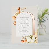 Rustikale Herbstkuppeldusche Folieneinladung (Stehend vorne)