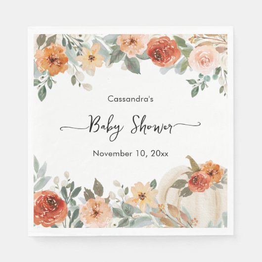 Rustikale Herbstkuppeldusche Serviette (Vorderseite)