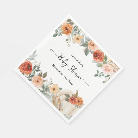 Rustikale Herbstkuppeldusche Serviette (Ecke)