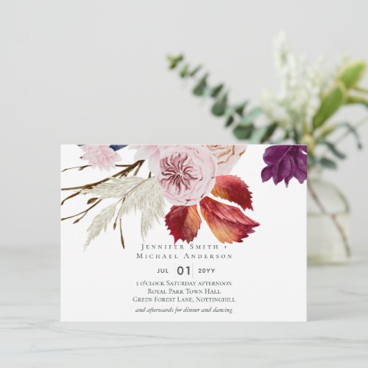 Rustikale Herbstkuppeln Blume Hochzeit (Stehend Vorderseite)