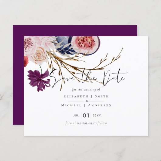 Rustikale Herbstkuppeln Blume Hochzeit (Vorne/Hinten)