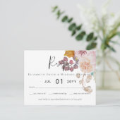 Rustikale Herbstkuppeln Blume Hochzeit Postkarte (Stehend Vorderseite)