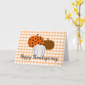 Rustikale Herbstkürbisse Schöne Thanksgiving-Grüße Karte (Gelbe Blume)