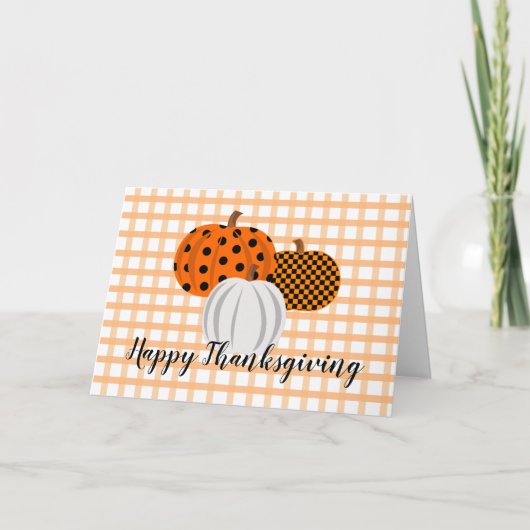 Rustikale Herbstkürbisse Schöne Thanksgiving-Grüße Karte (Vorderseite)