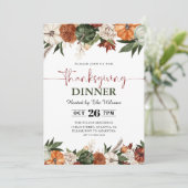 Rustikale Herbstkürbisse zum Thanksgiving-Dinner Einladung (Stehend Vorderseite)