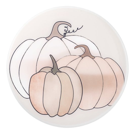 Rustikale Herbstkürme Keramikknauf (Vorderseite)
