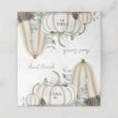 Rustikale Herbstlandschaft Vintage Pumpketten Platzkarte (Außenseite Aufgefaltet)