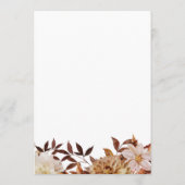 Rustikale Herbstlaub beim Hochzeitsmenü Menükarte (Rückseite)