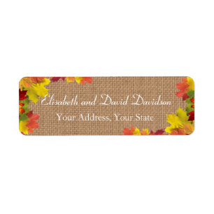 Rustikale Herbstlaub Burlap Wedding Custom