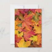 Rustikale Herbstlaub Burlap Wedding RSVP Karte (Rückseite)