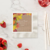 Rustikale Herbstlaub Burlap Wedding Serviette (Beispiel)
