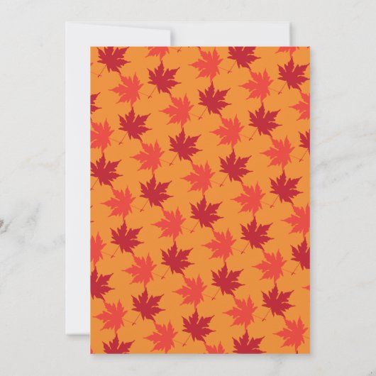 Rustikale Herbstlaub Burnt Orange Boho Hochzeit im Einladung (Rückseite)