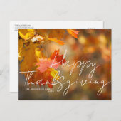 rustikale Herbstlaub danken Postkarte (Vorne/Hinten)