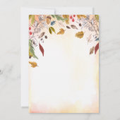 Rustikale Herbstlaub Einladung zur Geburtstagspart (Rückseite)