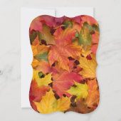 Rustikale Herbstlaub - Einladung zur Hochzeitsfeie (Rückseite)