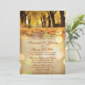Rustikale Herbstlaub Einladungen für Hochzeiten im (Stehend Vorderseite)