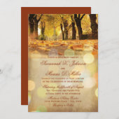 Rustikale Herbstlaub Einladungen für Hochzeiten im (Vorne/Hinten)