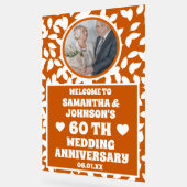 Rustikale Herbstlaub Foto 60. Hochzeitstag Acrylschild (Winkel)