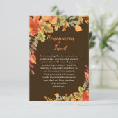 Rustikale Herbstlaub für Herbst Hochzeitsfeiern Begleitkarte (Stehend Vorderseite)
