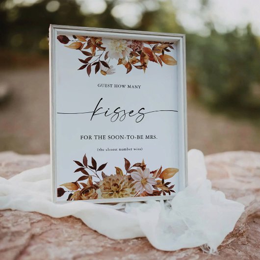 Rustikale Herbstlaub Gast wie viele Kisses Sockelschild