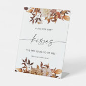 Rustikale Herbstlaub Gast wie viele Kisses Sockelschild (Vorderseite)