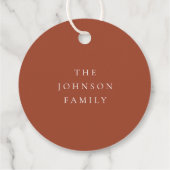 Rustikale Herbstlaub glücklich Thanksgiving Geschenkanhänger (Rückseite)