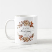 Rustikale Herbstlaub glücklich Thanksgiving Kaffeetasse (Links)