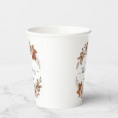 Rustikale Herbstlaub glücklich Thanksgiving Pappbecher (Links)