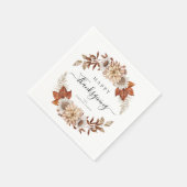 Rustikale Herbstlaub glücklich Thanksgiving Serviette (Ecke)