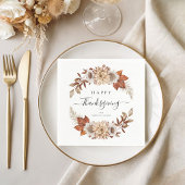 Rustikale Herbstlaub glücklich Thanksgiving Serviette